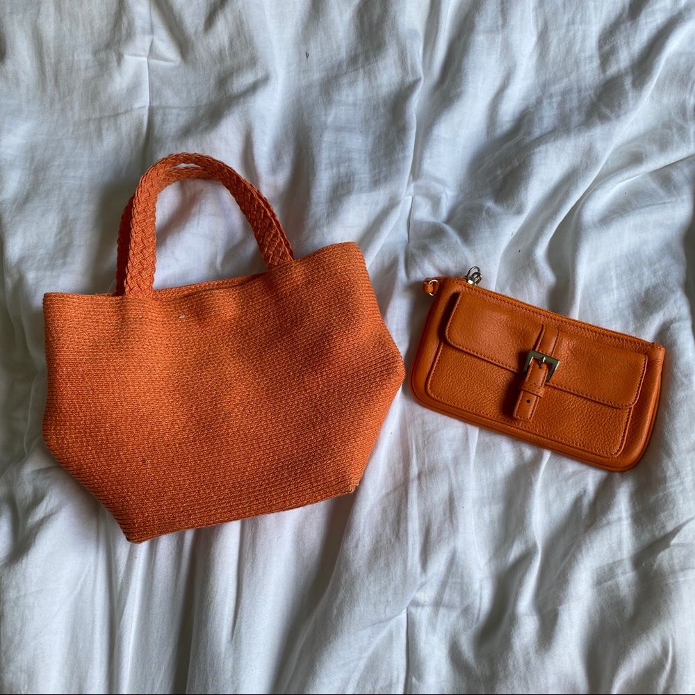 REAL TALBOTS Woven Bag with Matching Wallet